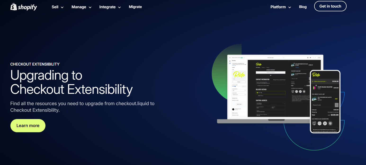 Shopify Checkout Etensibility